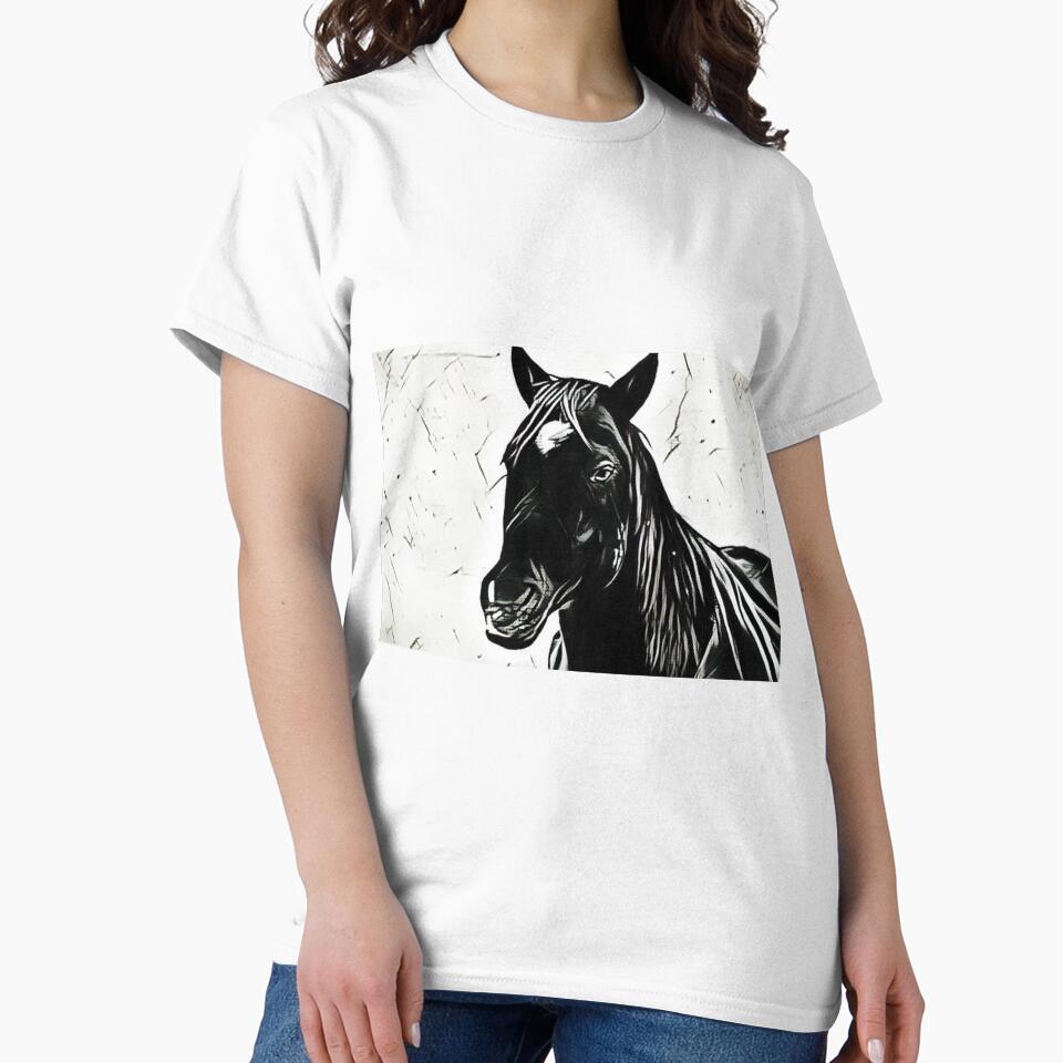Black Horse on White by LisaMPierce1990