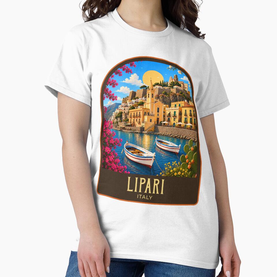 Lipari Vintage Travel Illustration by HomeLivingCo