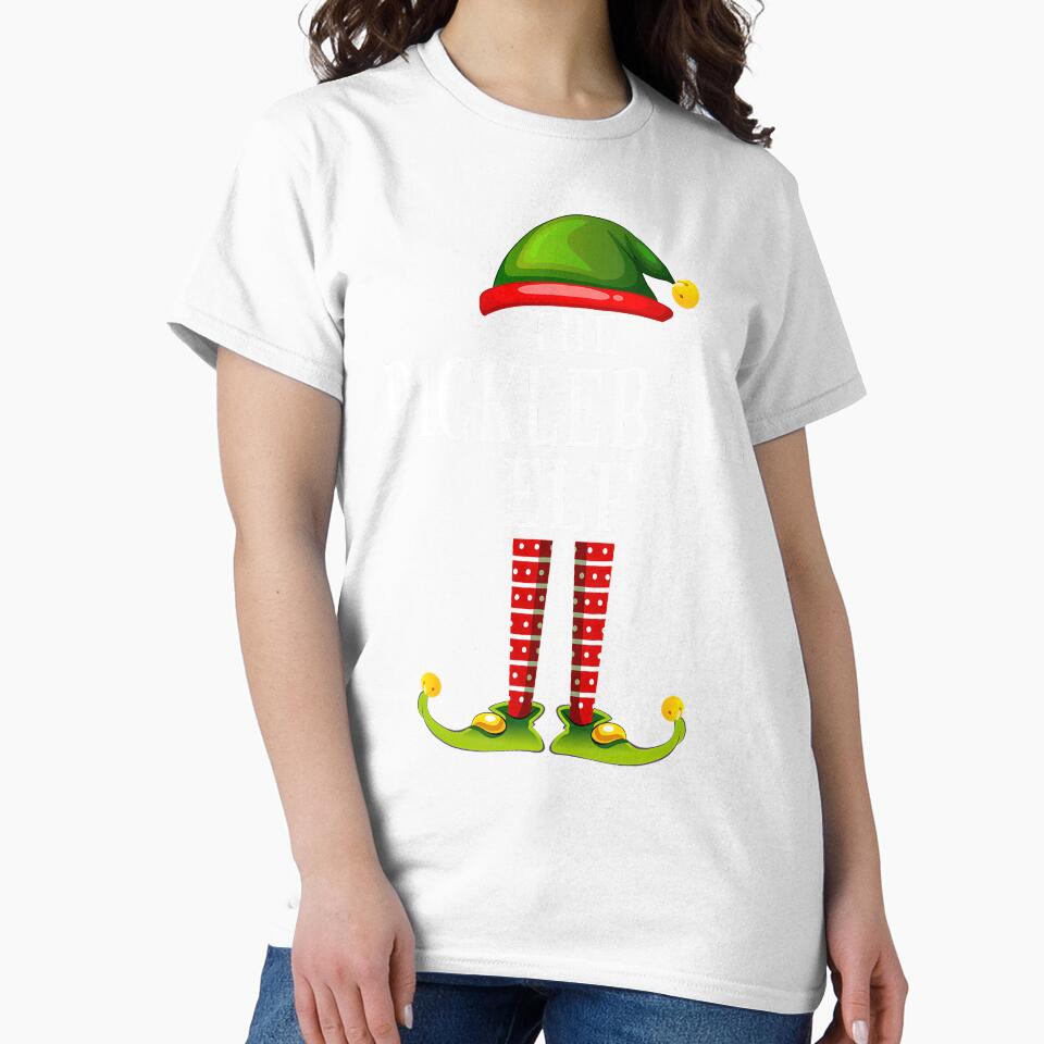 Pickleball Elf Christmas Matching Family Group Pjs by AlicaMonica