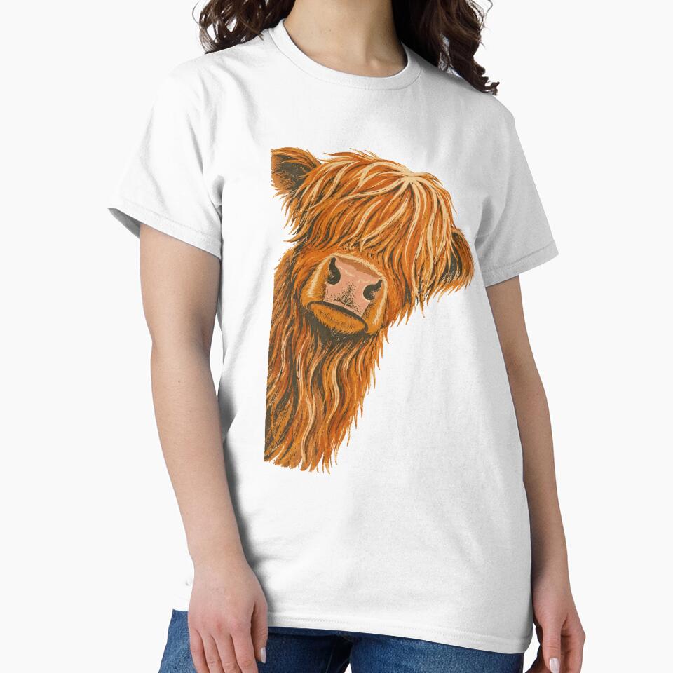 Retro Highland Cow Vintage - Hair Farm Animal by Moizento
