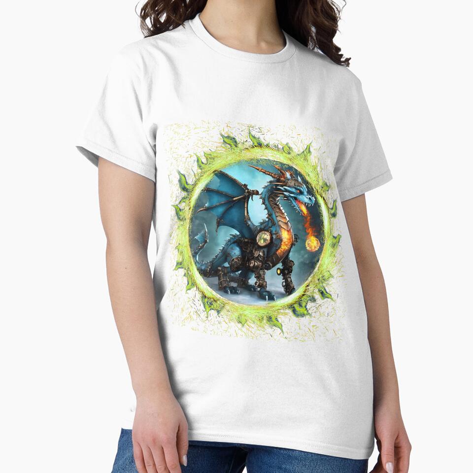 Fur Ball Dragon featuring intricate metal gears by BandGTees