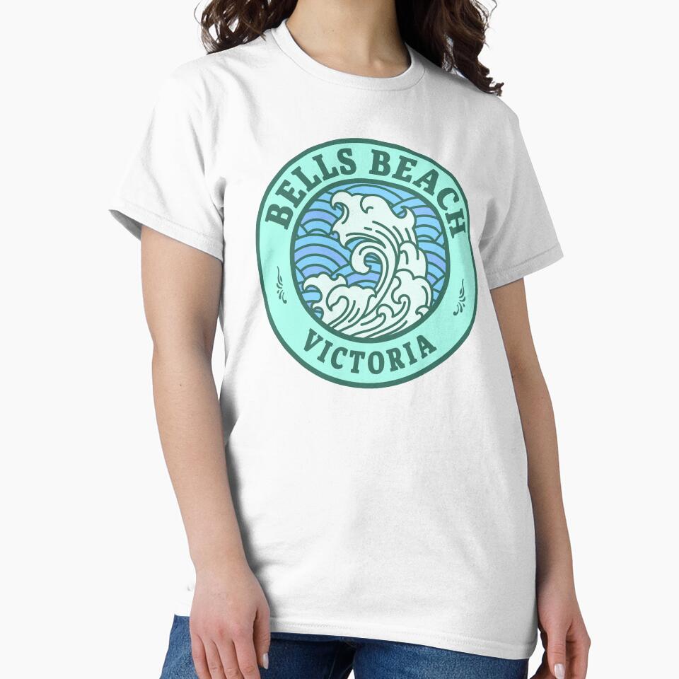 Bells Beach Waves Retro Badge by modeoftravel