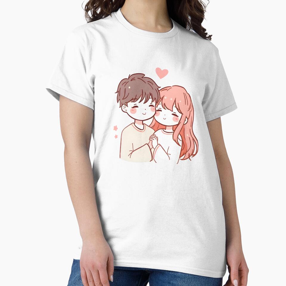 Cute Loving Couple Cartoon Illustration by StormVape