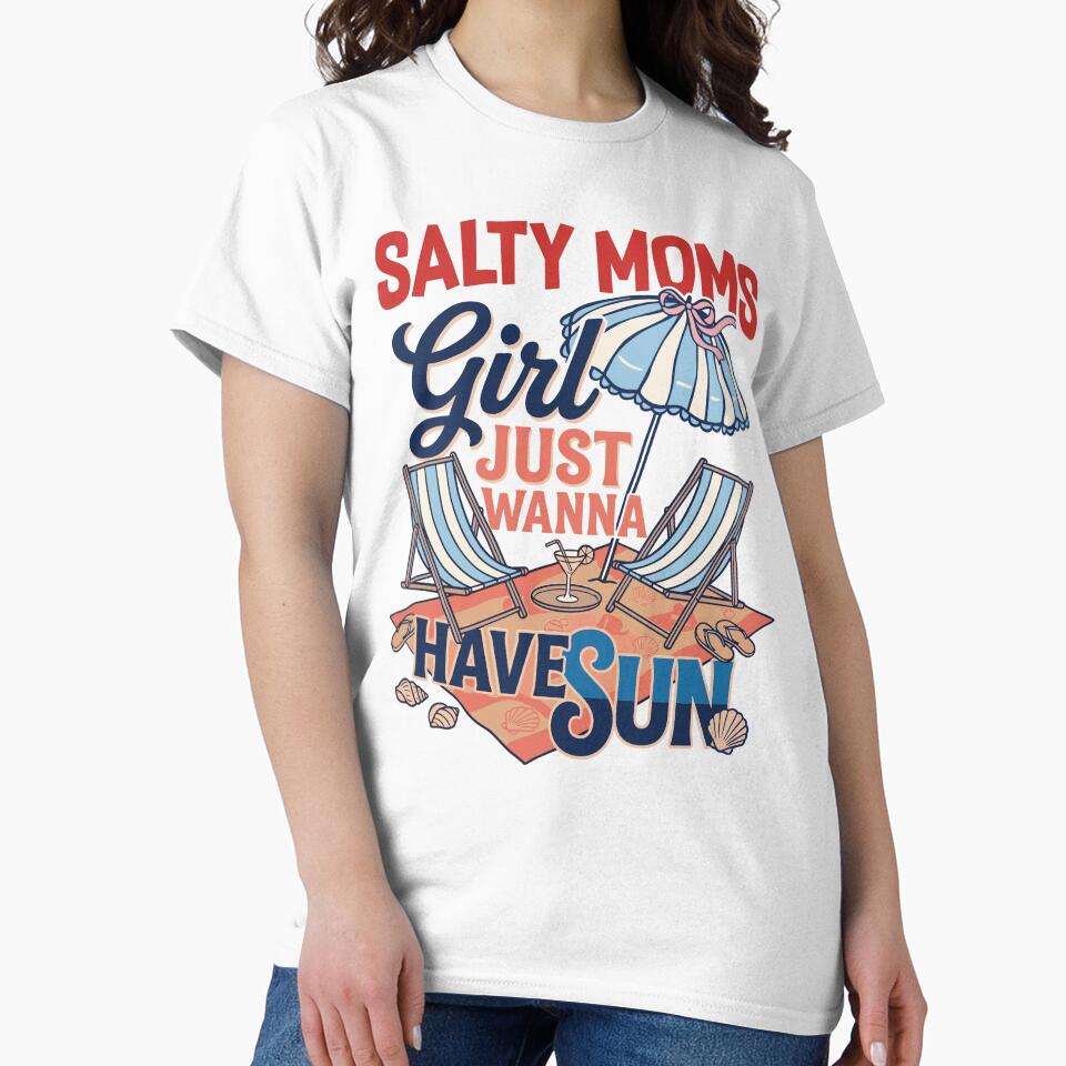 Retro Salty Moms Beach Vacation Girls Trip by KroghDs