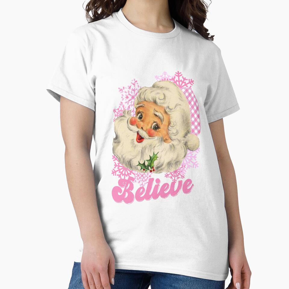 Retro Vintage Pink Santa Claus by OffBeatHolidays