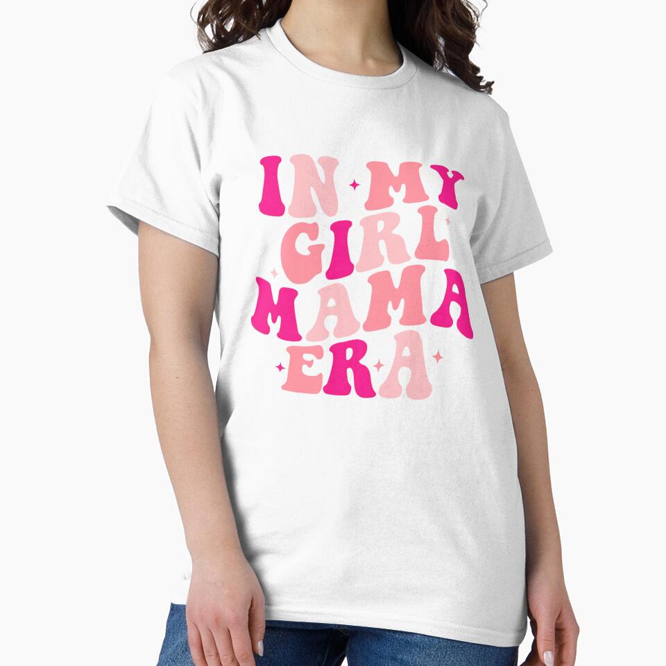 In My Girl Mama Era Retro Groovy Pink Typography by Siriusvibes