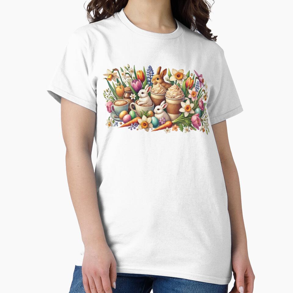 Easter Coffee Lovers With Easter Bunny by LuminOrb
