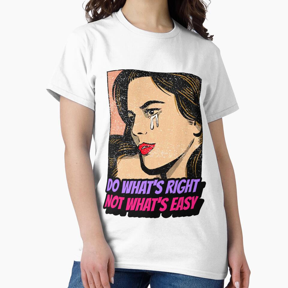 Do What's Right Not What's Easy. Inspirational Quote Sticker by SuccessfulVibes