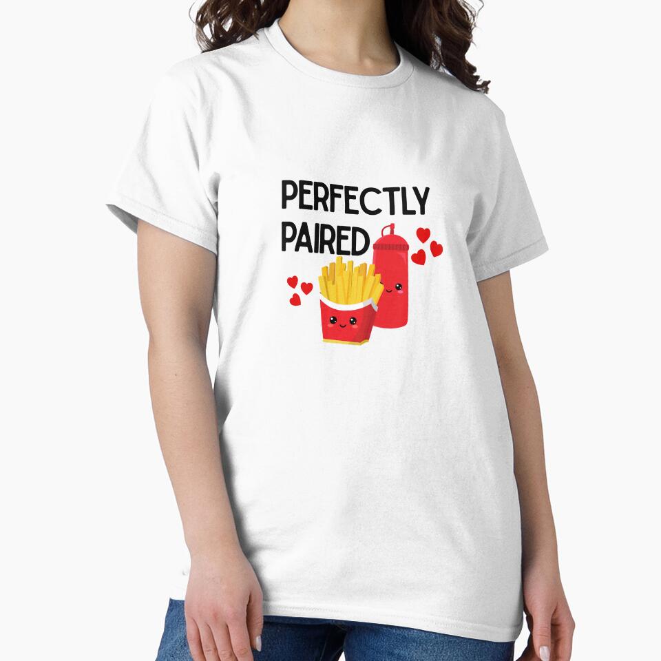 Perfectly Paired Fries and Ketchup Cute Valentine’s Day Design by luckyhue