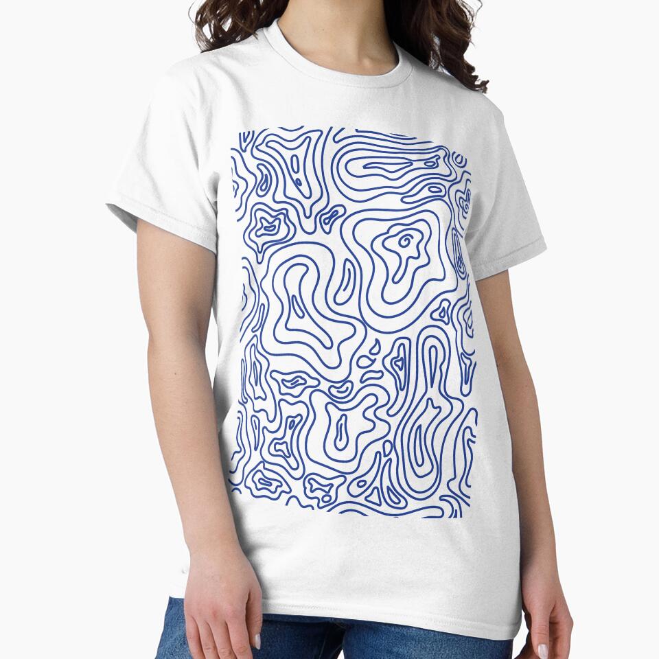 Groovy fun 70's patter aesthetic pink + blue by Ray Sánchez