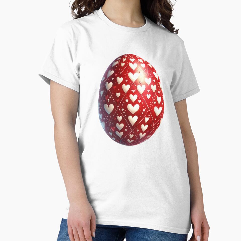 easter egg red with white hearts decoration by Expressions-Sel
