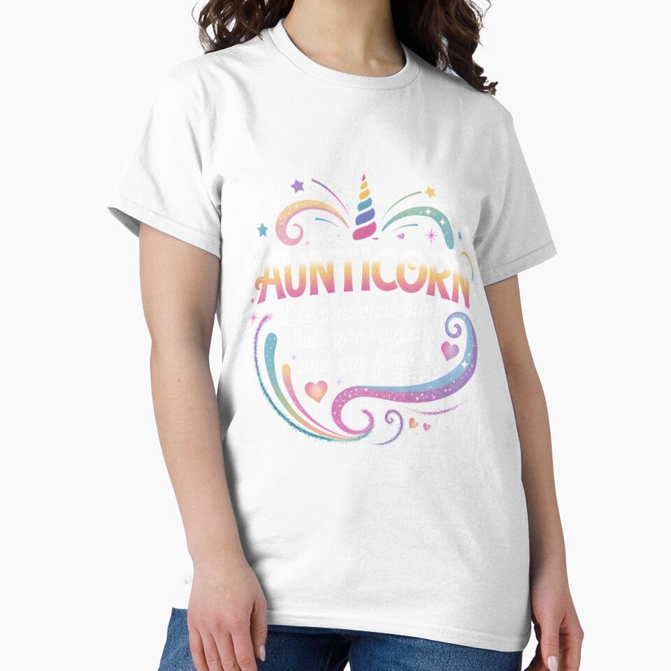 Aunt For Women Funny Aunticorn Magical Fun Unicorn Auntie by clothesy7