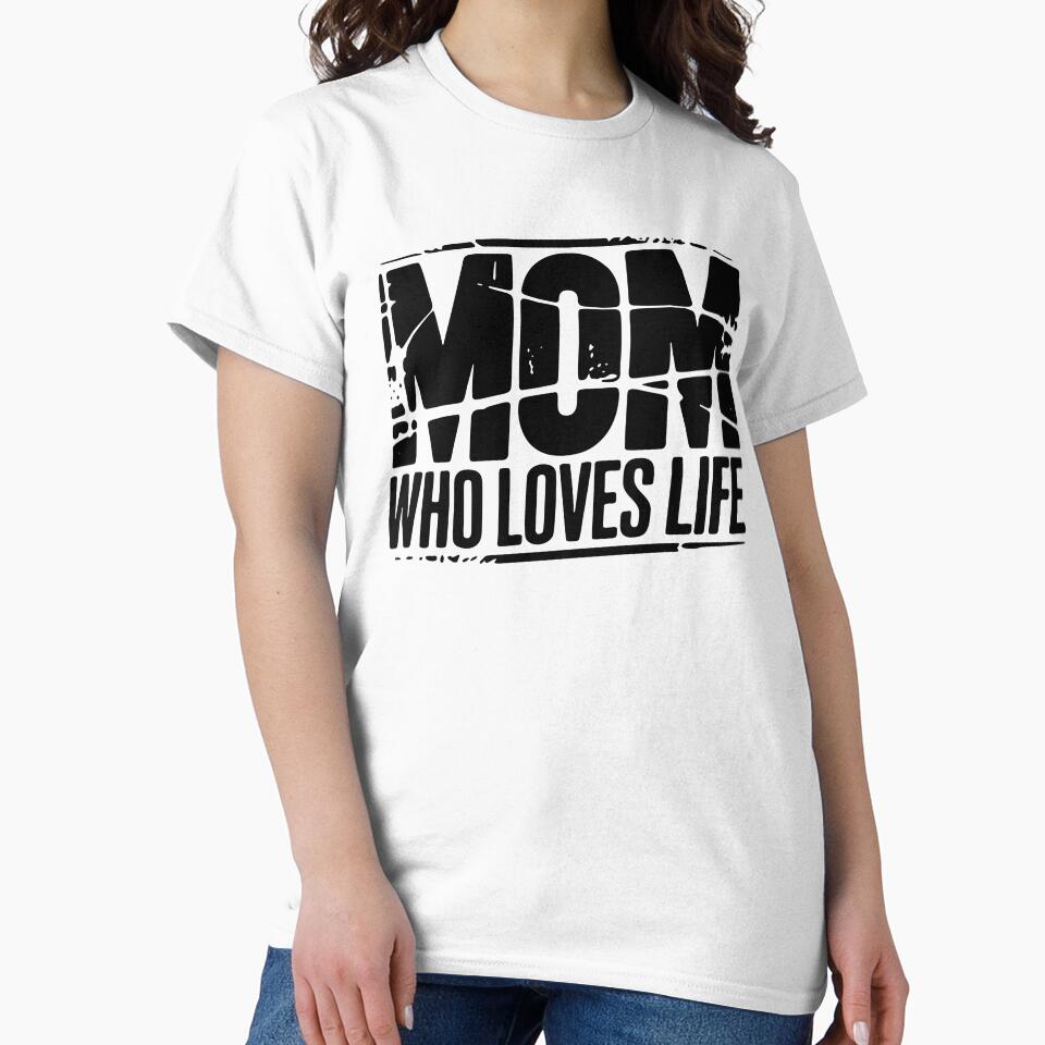 Mom Who Loves Life | Bold Grunge Design Gift by cabana.space