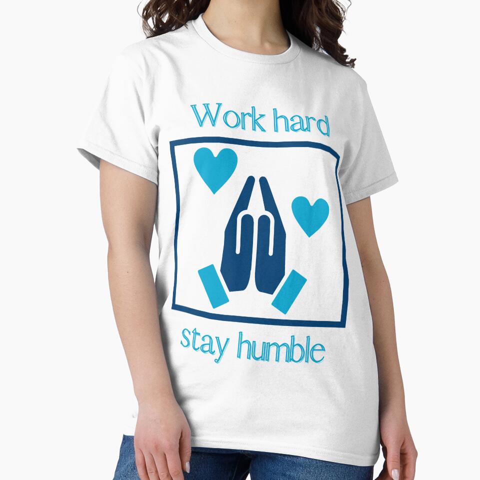 Work Hard Stay Humble Christian Prayer Motivational Art by byLizedesigns