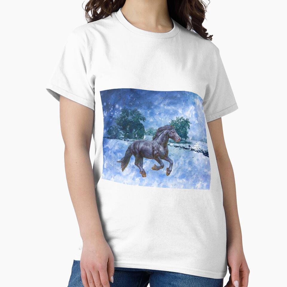 Black Horse in the Winter by LisaMPierce1990