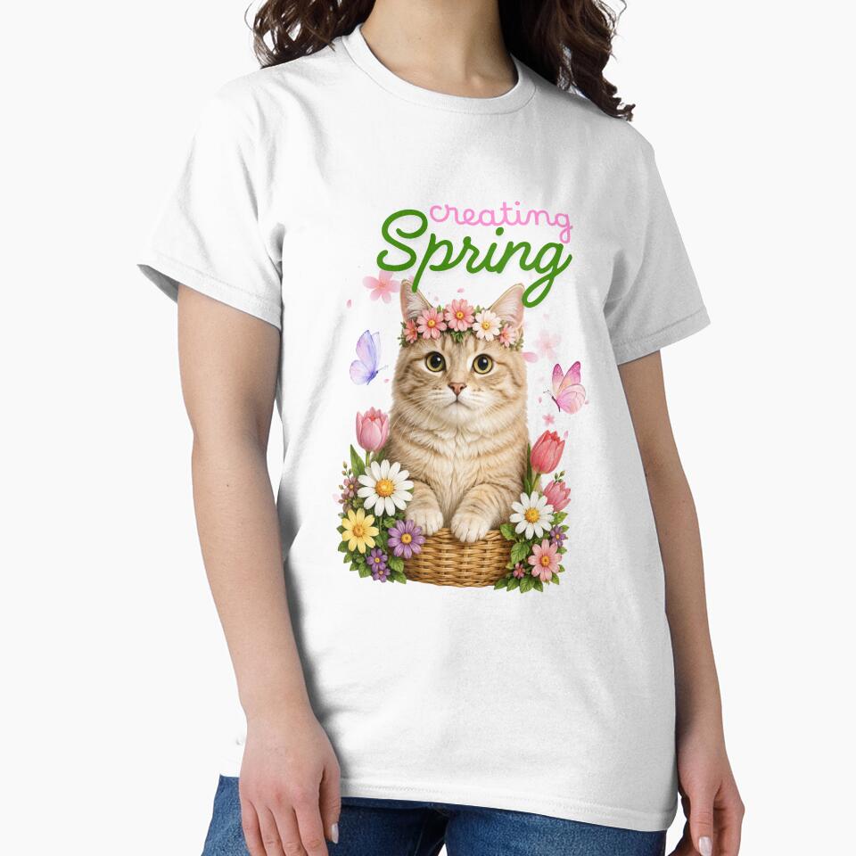 Creating Spring Cute Kitten Flowers by Keng Art