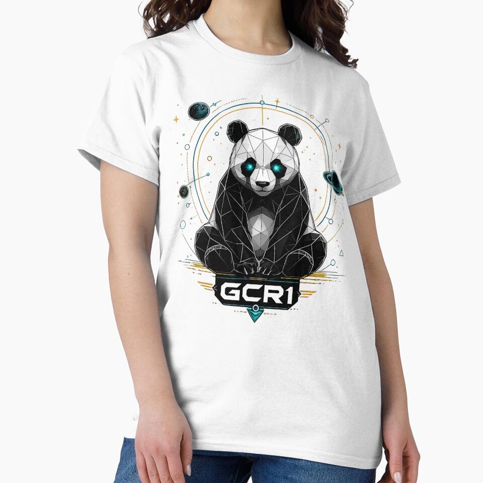 GCR1 Cosmic Guardian Panda | Geometric Space Panda Sci-Fi Streetwear Design by GCR1