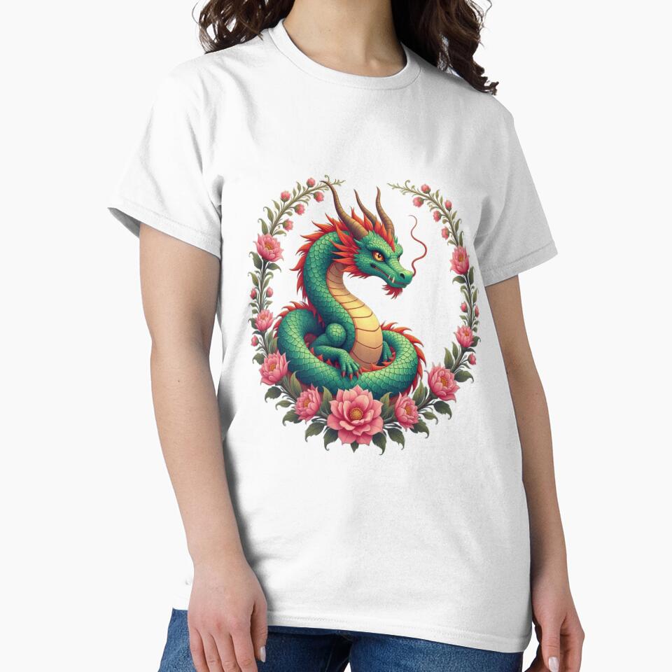 Dragon In Flowers Artwork by Planetporridge
