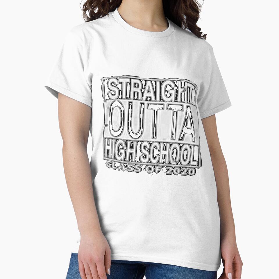 STRAIGHT OUTTA HIGH SCHOOL Class Of 2022 Graduation Gift T-Shirt by aramida