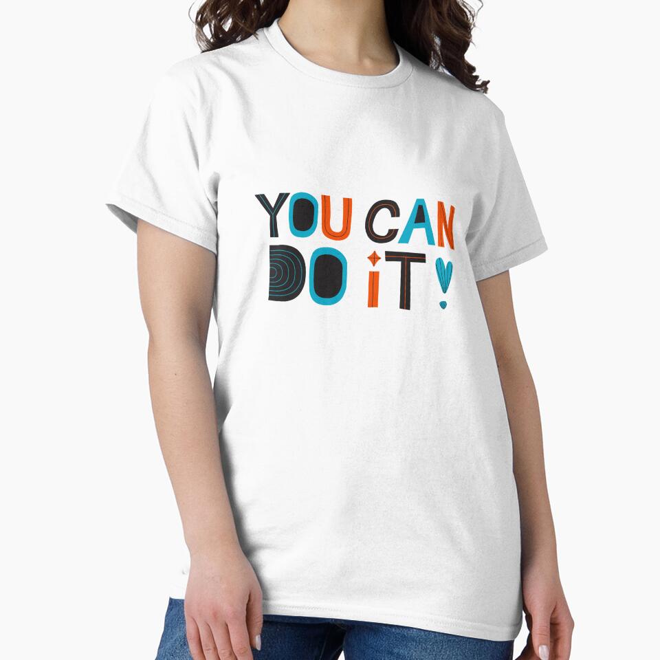 You Can Do It - Inspirational and Motivational Quote by greenoriginals