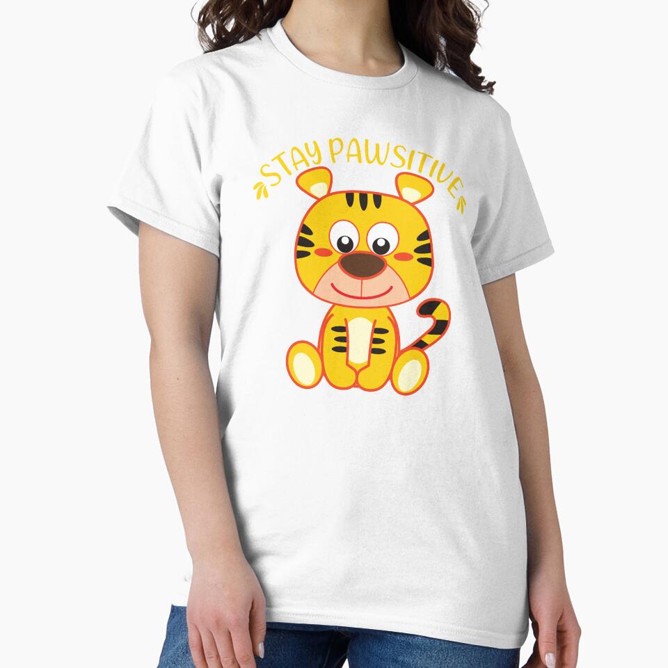 Stay Pawsitive Kawaii tiger by KawaiiPark