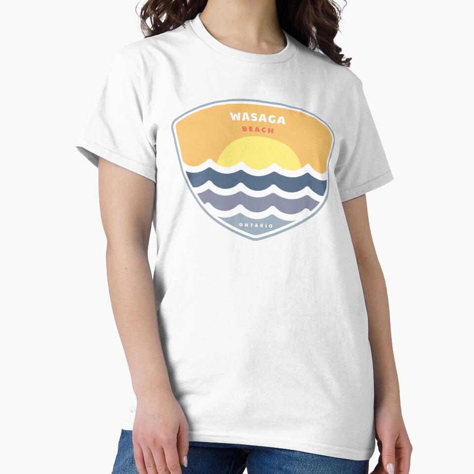 Wasaga Beach Ontario Canada ON Retro Water Sunrise and Sunset by palmettodigital