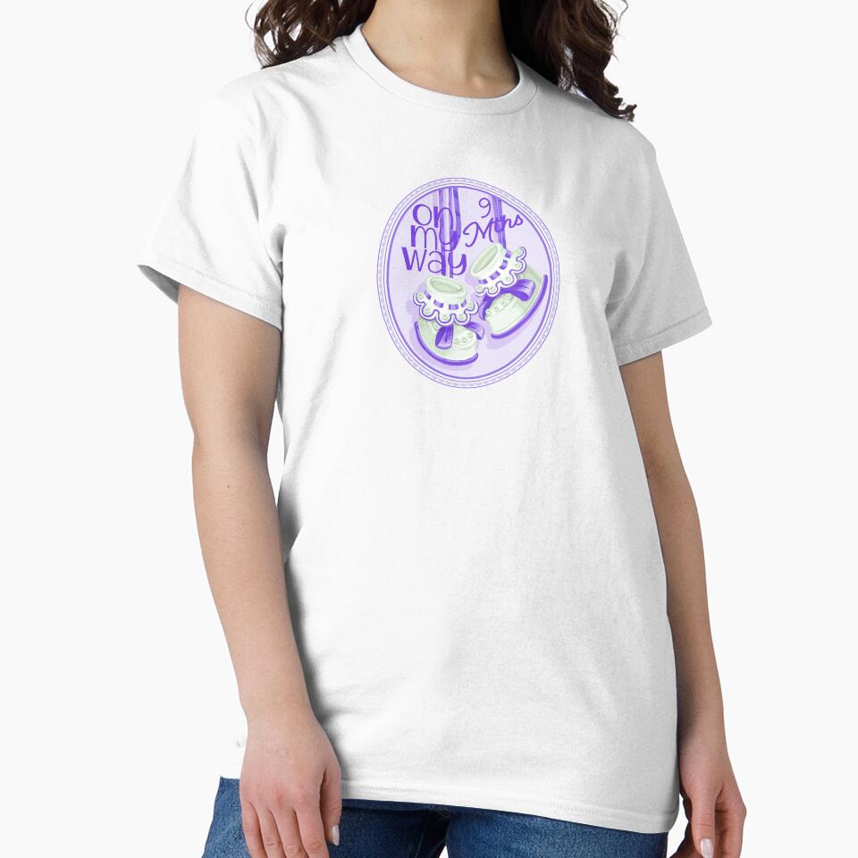 “On My Way - 9 Mths” Purple (Incl. Maternity & Baby Wear) by PawsitiveMum