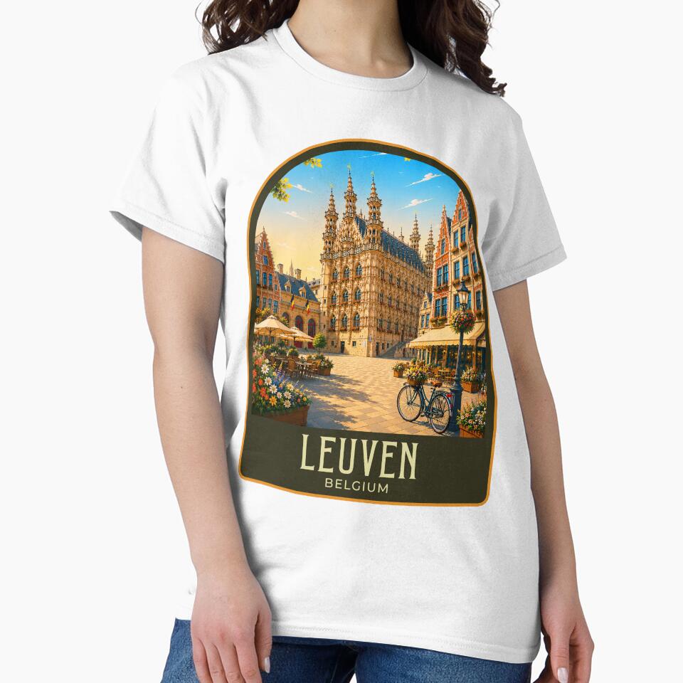 Leuven Vintage Travel Illustration by HomeLivingCo
