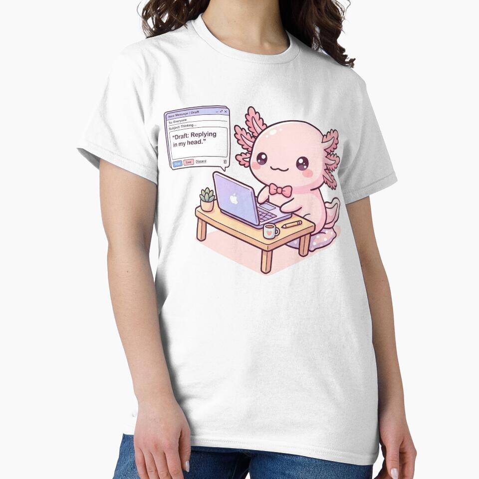 Kawaii Axolotl Replying In My Head by Visual Dept.