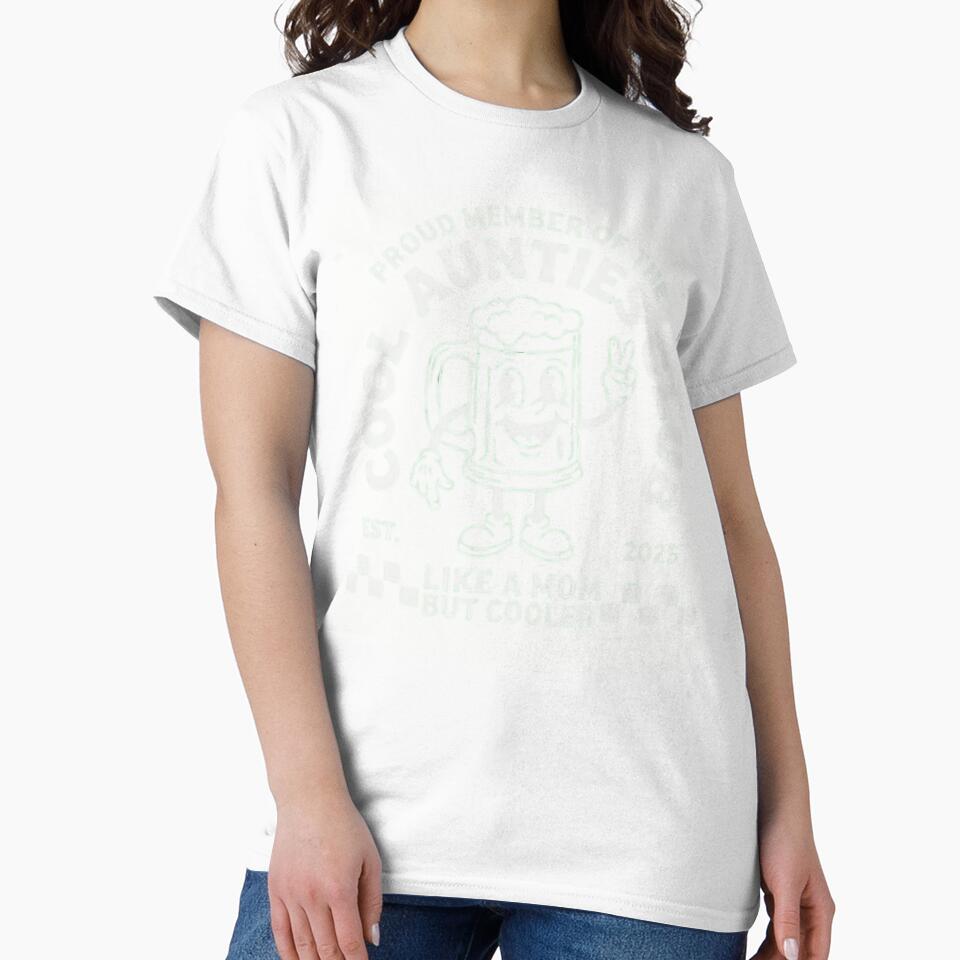 Cool Aunties Club Est 2025 Beer Retro Cartoon Gift by haitrieuic96