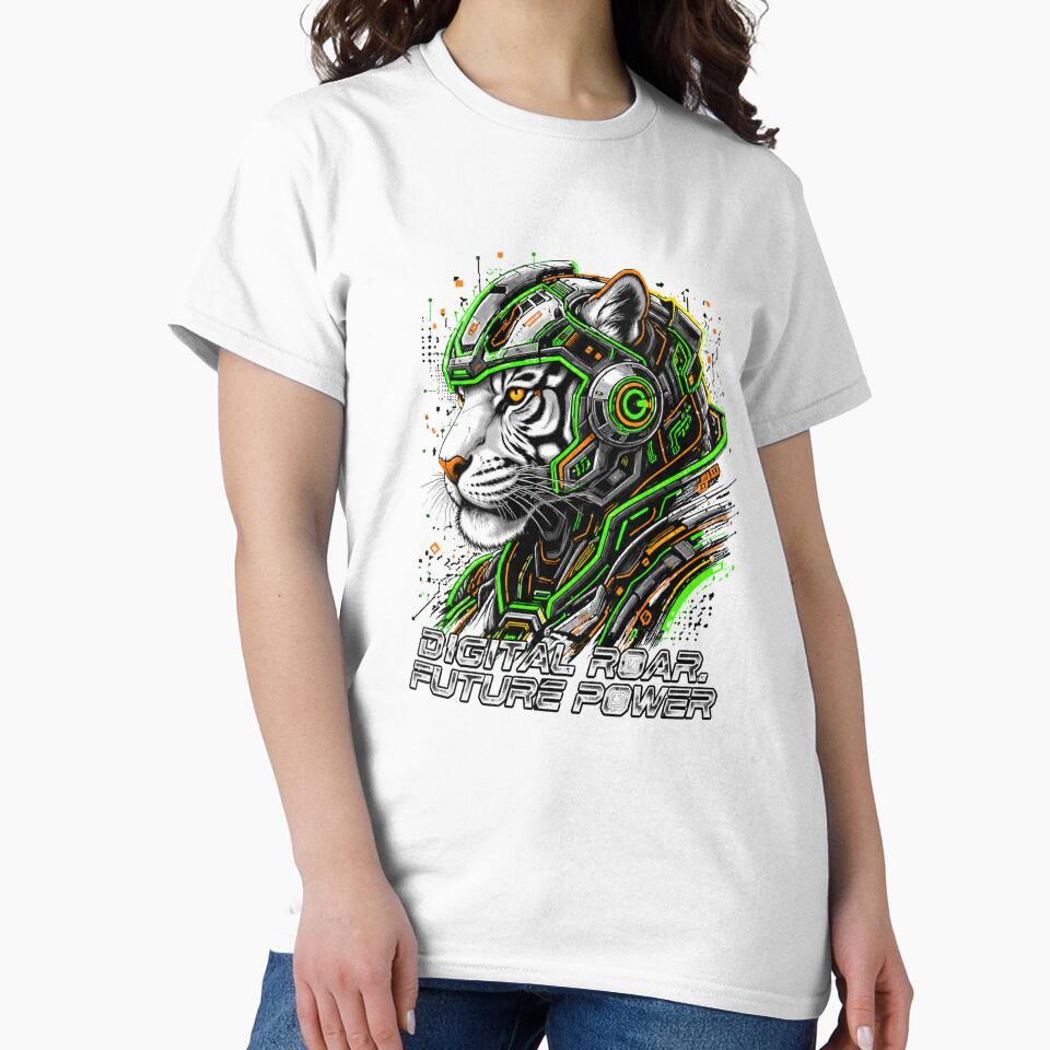 Future Digital Space Tiger by Purrfect Harmony Gifts