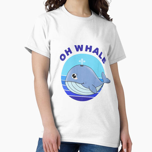 'Oh, whale...' Kawaii Blue Whale by Happy Puppy Print On Demand