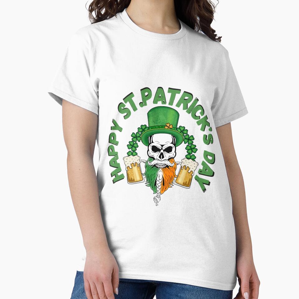 Happy St. Patrick’s Day Skull with beers by MLD112