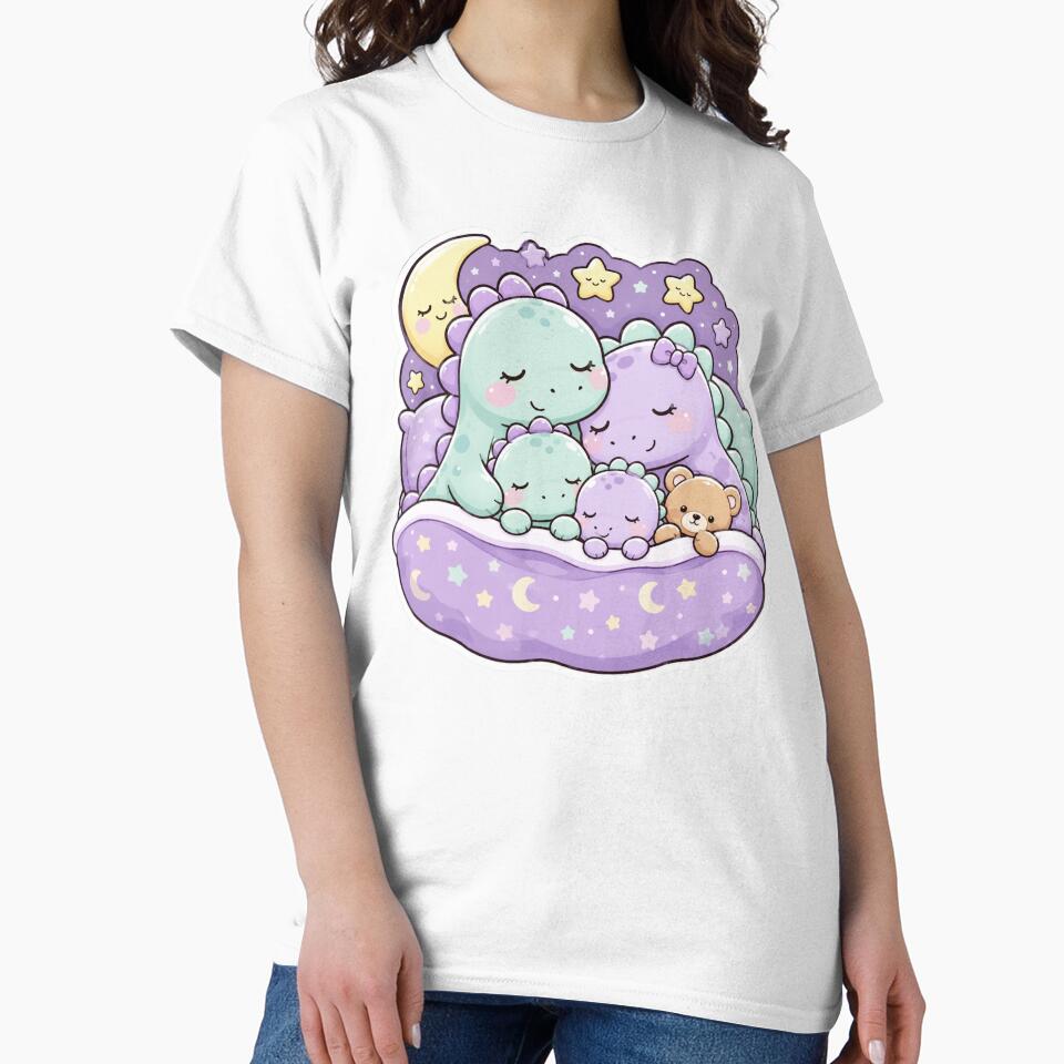 Cute Dinosaur Family Bedtime Art by PriyankaSonara