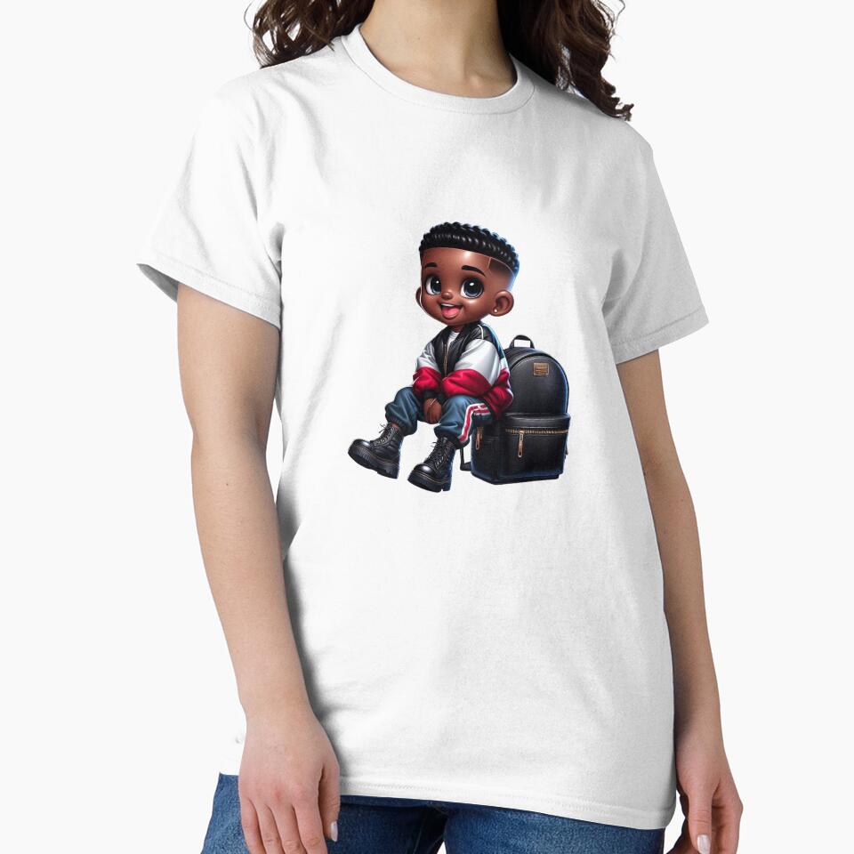 Cute African American Boy Digital Artwork by Lulunza