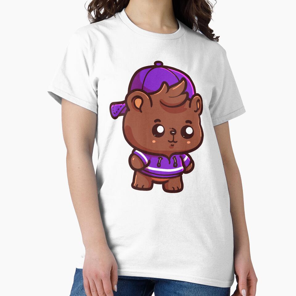 Millennial Bear Wearing Purple Merchandise by Voyshop