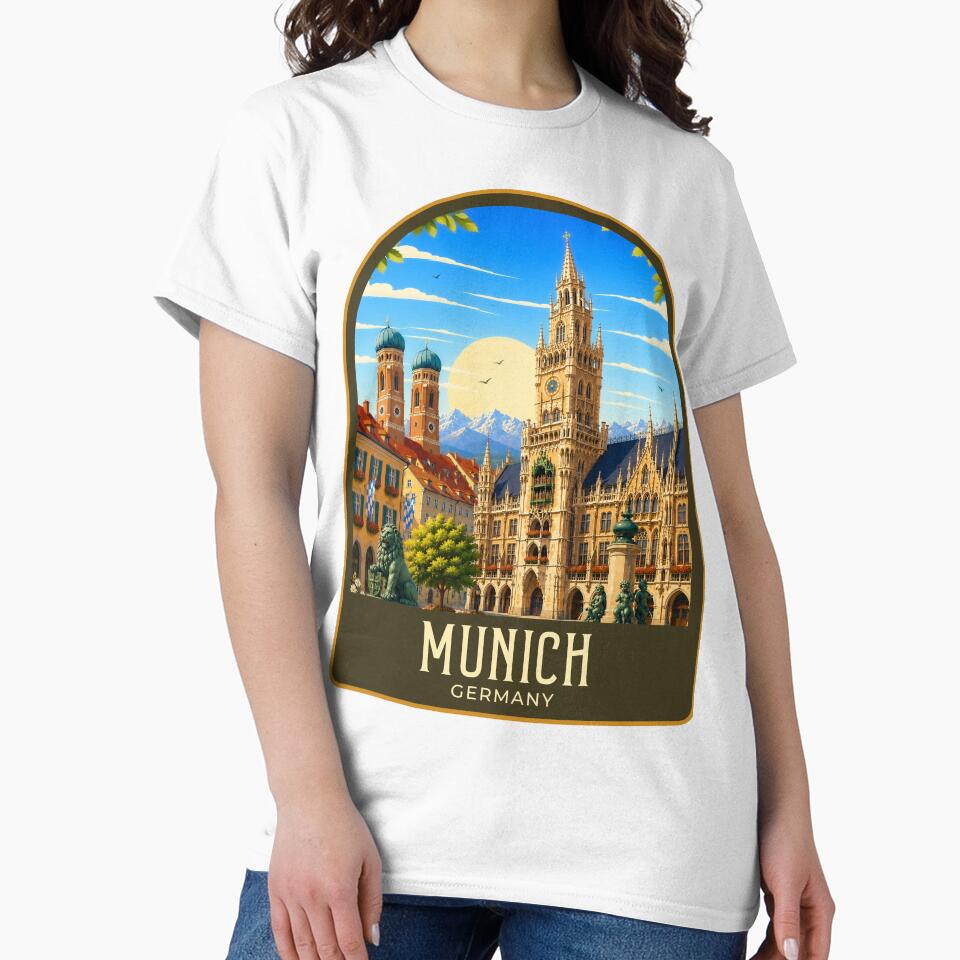 Munich Vintage Travel Illustration by HomeLivingCo