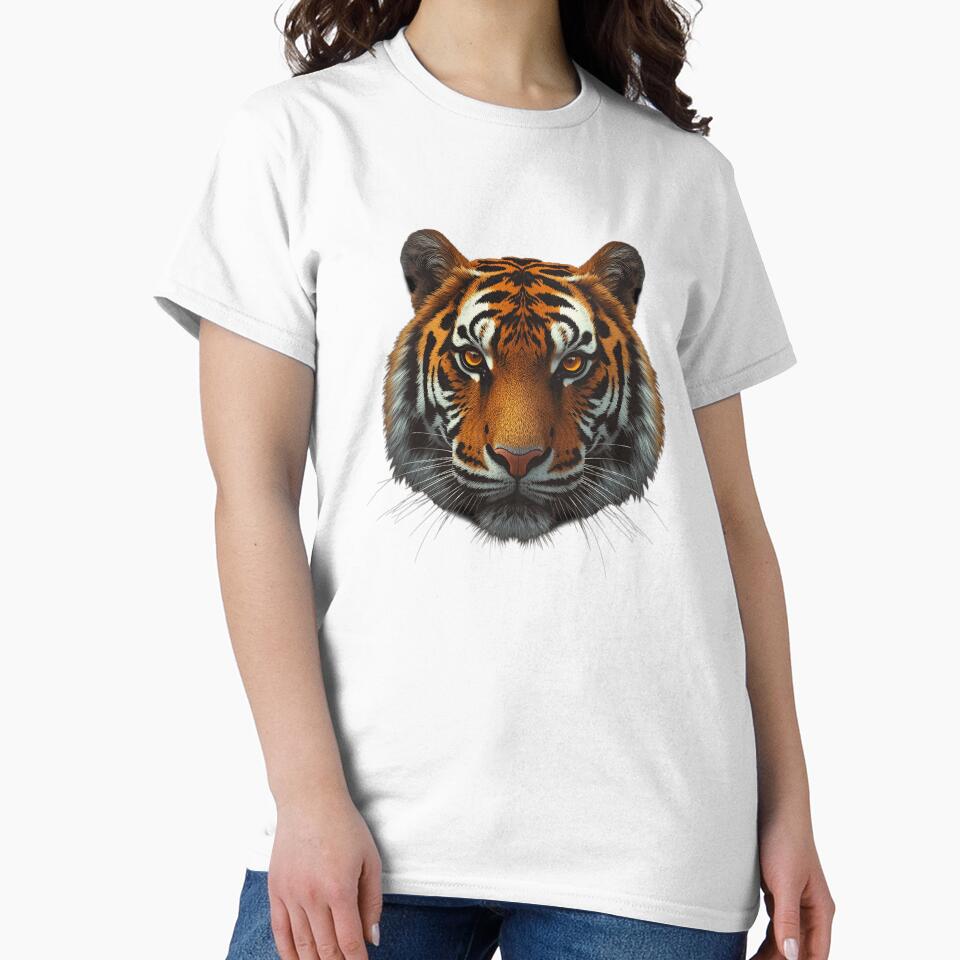 Wild Tiger Portrait – Minimalist Tiger Design by SpeedProduction