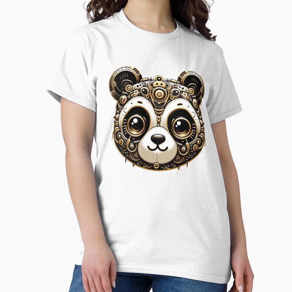 Mechanical Panda Steampunk Futuristic Kawaii by FlavaVerda