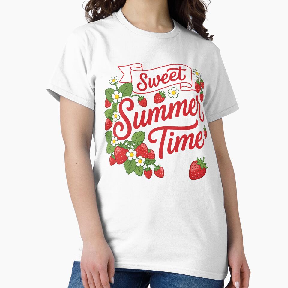 Retro Strawberry Summer Time Kids Girls by KroghDs