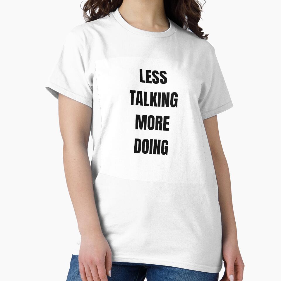 Less Talking More Doing Motivational Sticker by abanoubsamir938