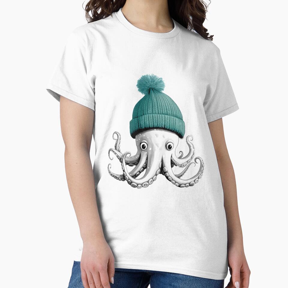 Octopus Wearing Winter Hat by mermaids001