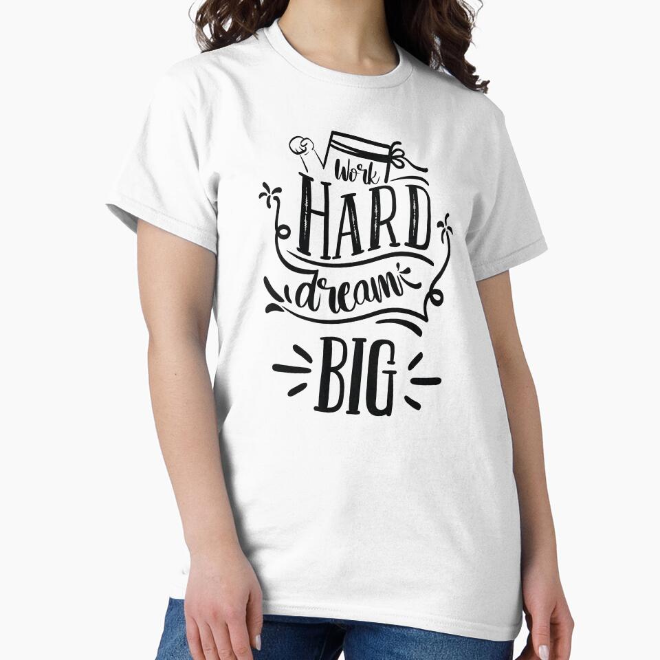 Work Hard Dream Big Light Edition - Motivational Quote by Karnefa