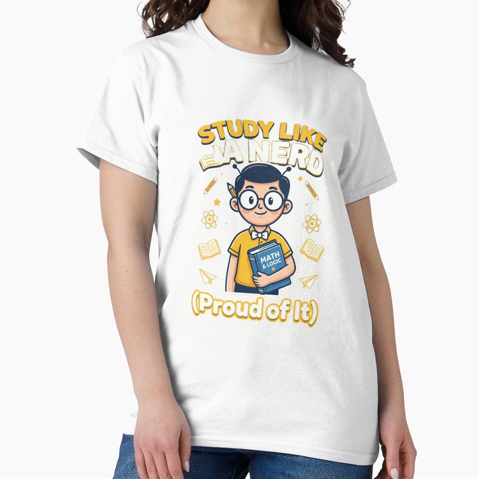 Study Like a Nerd Funny Nerd Student by Amr Darwish Graphic designer