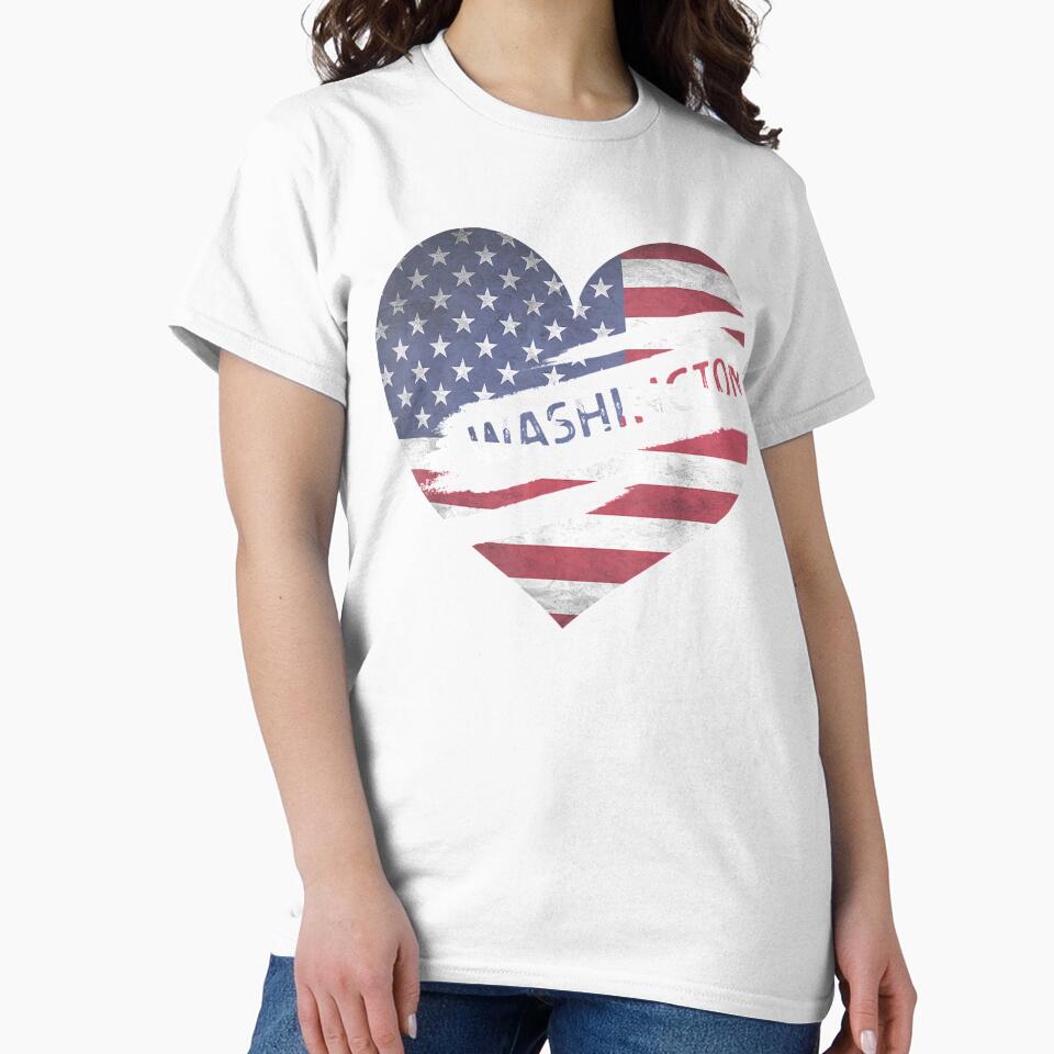 Washington 4th July Independence Day Usa America State Love by zpruby