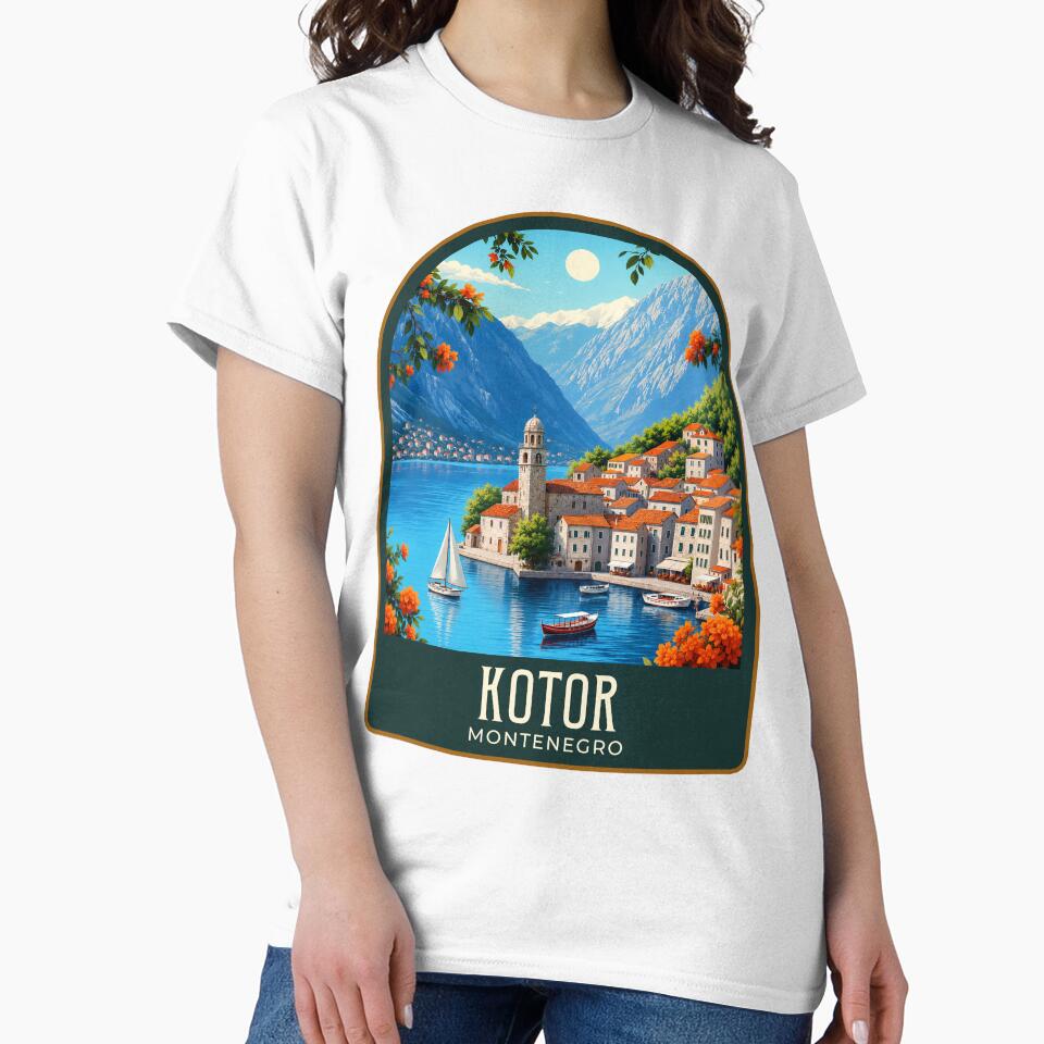 Kotor Vintage Travel Illustration by HomeLivingCo