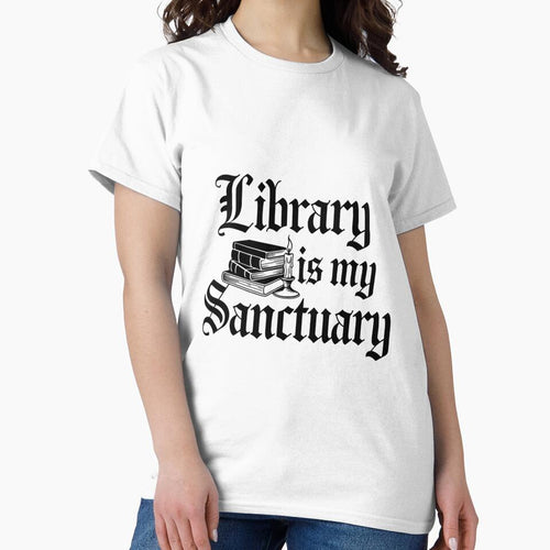 "Library is my Sanctuary" Candle Gothic Book Lover Design by pixelpopplanet