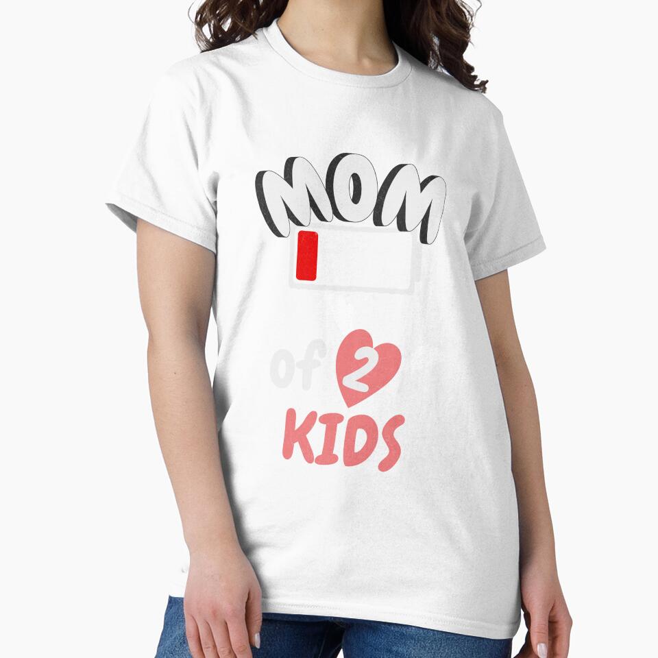 Funny Mom of 2 kids low battery by cutefashion