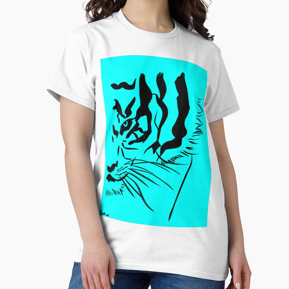 Eye of the Tiger - Black & Turquoise by Niina  Niskanen