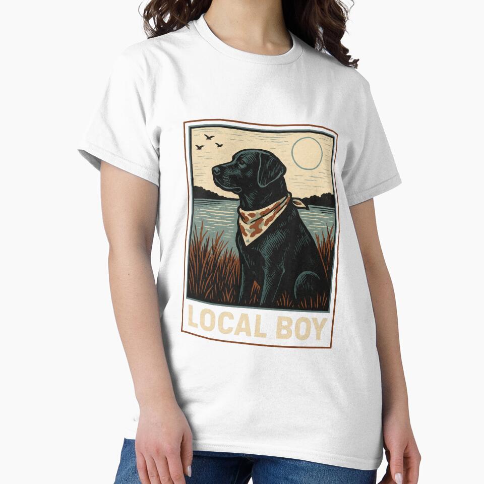 Local Boy - Black Labrador Hunting Dog by Lichtisign